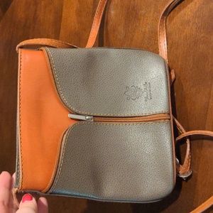 Vera Pelle Italian leather crossbody purse